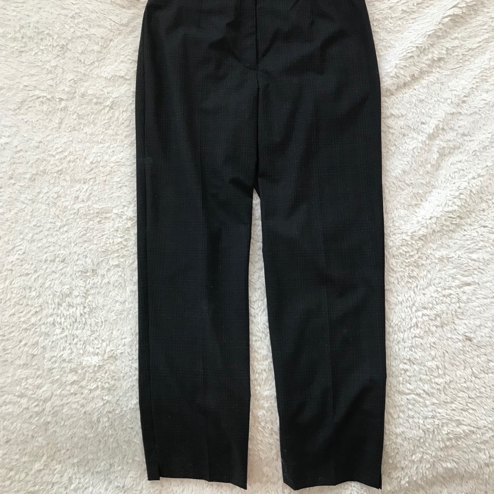 Piece of Cloth Dark Plaid Back Zip Crop Pants